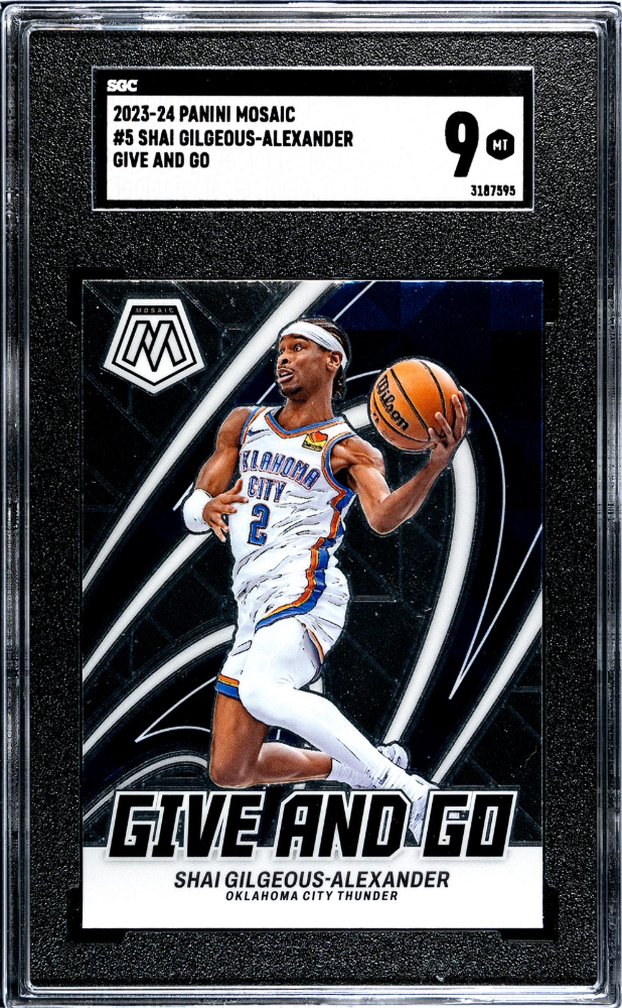 2023-24 Panini Mosaic #5 Shai Gilgeous-Alexander Give And Go SGC 9