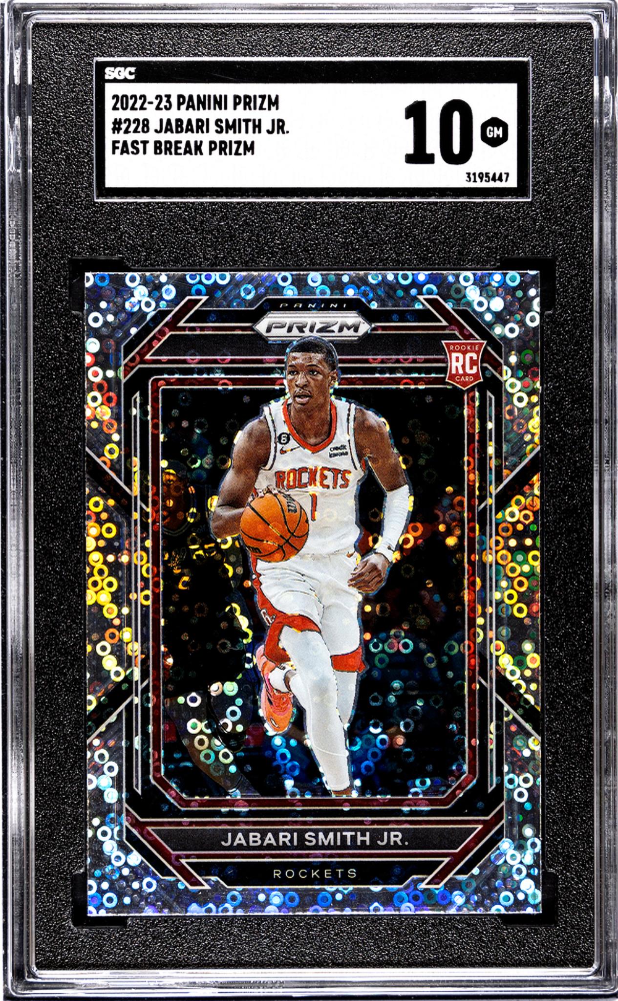 2022 Prizm #228 Jabari Smith Jr. Fast Break Prizm SGC 10