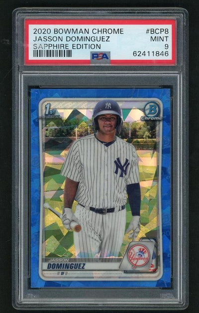 2020 Bowman Chrome Sapphire Jasson Dominguez #BCP8 PSA 9