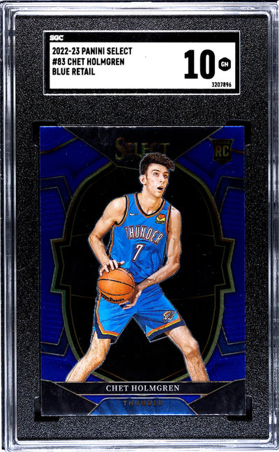 2022-23 Panini Select Chet Holmgren #83 Blue Retail SGC 10