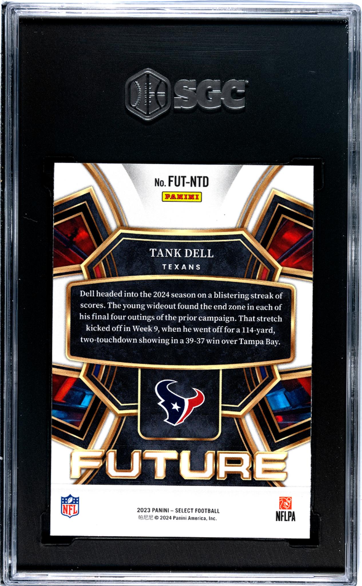 2023 Panini Select #FUT-NTD Tank Dell Future Rookie  SGC 9.5