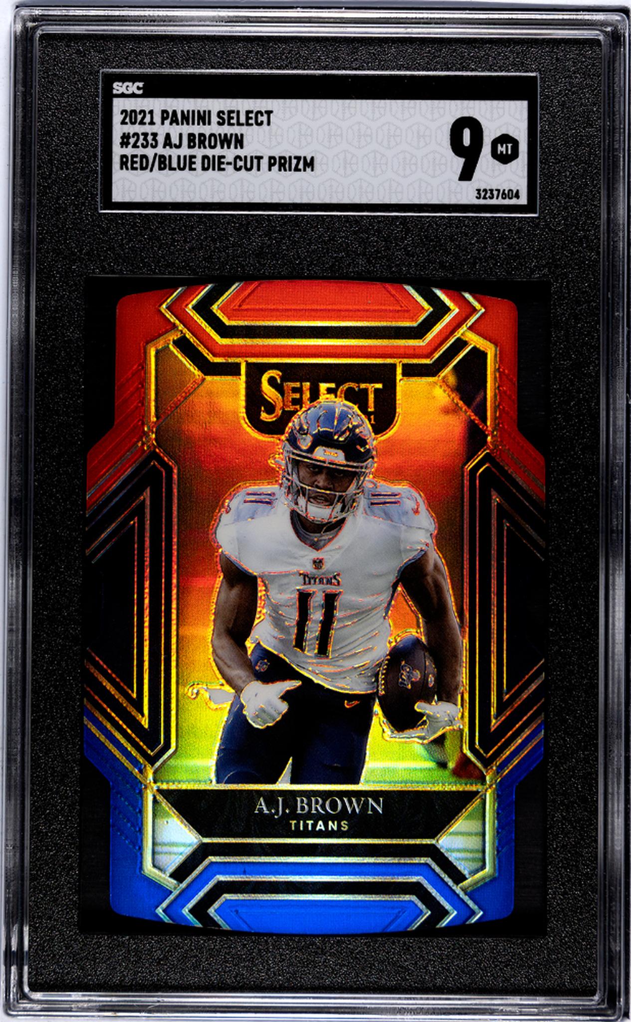 2021 Panini Select #233 A.J. Brown Red/Blue   SGC 9