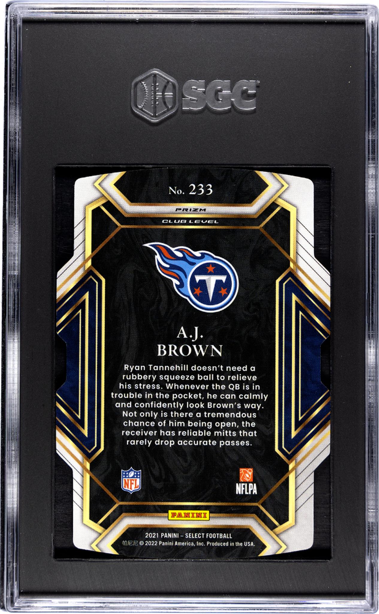 2021 Panini Select #233 A.J. Brown Red/Blue   SGC 9