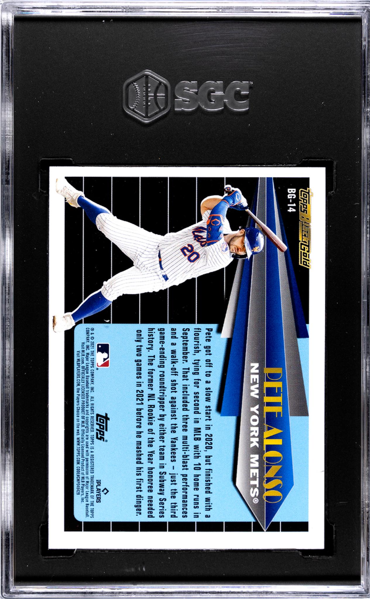 2021 Topps Update #BG-14 Pete Alonso Black Gold SGC 9.5