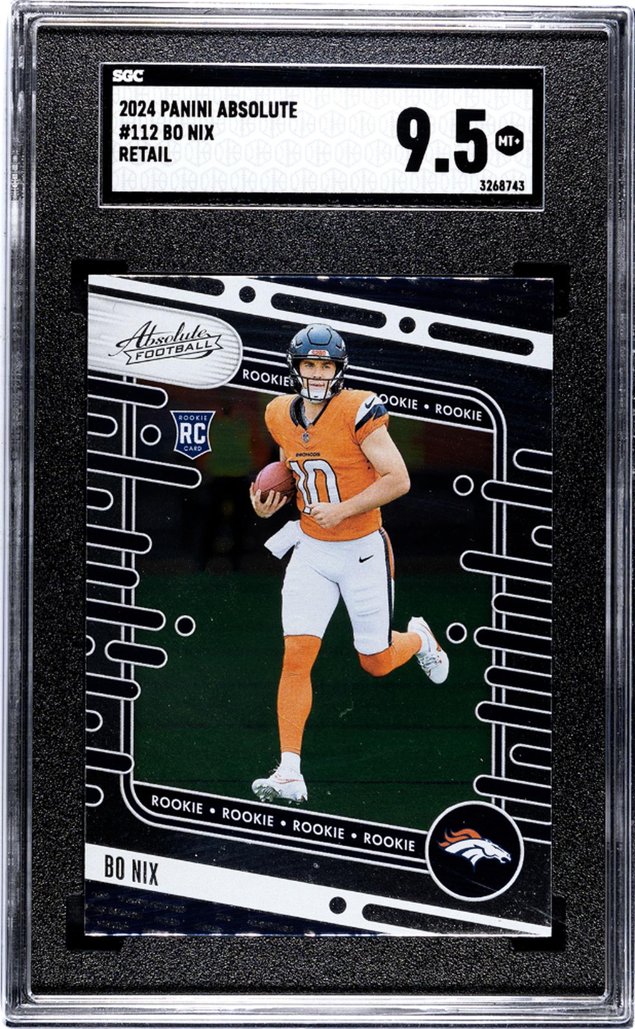 2024 Panini Absolute #112 Bo Nix Retail SGC 9.5