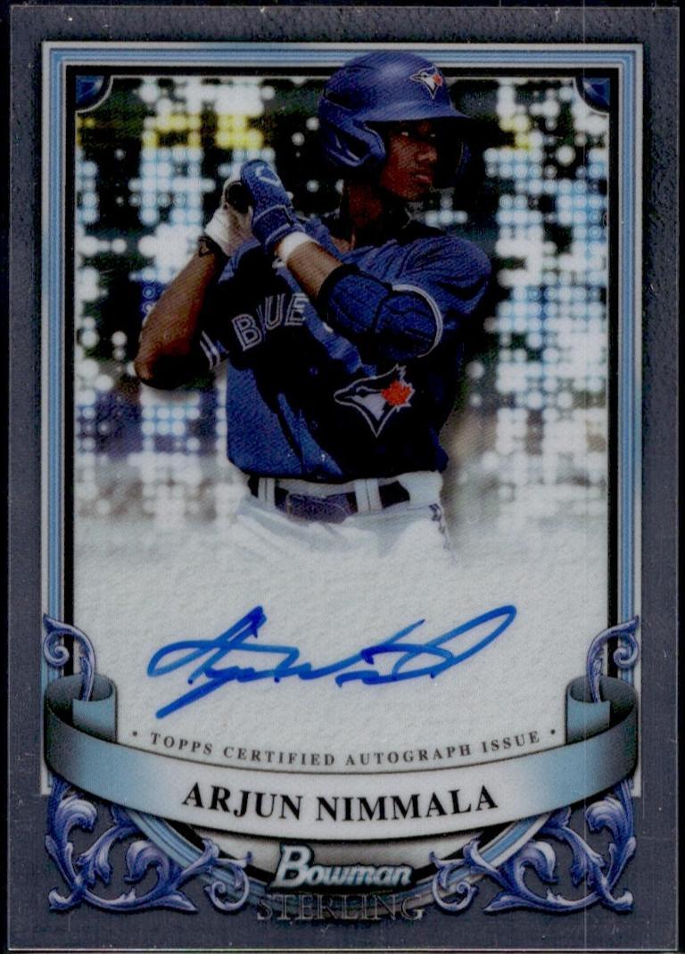 2024 Bowman Sterling #PA-AN Arjun Nimmala Auto Toronto Blue Jays