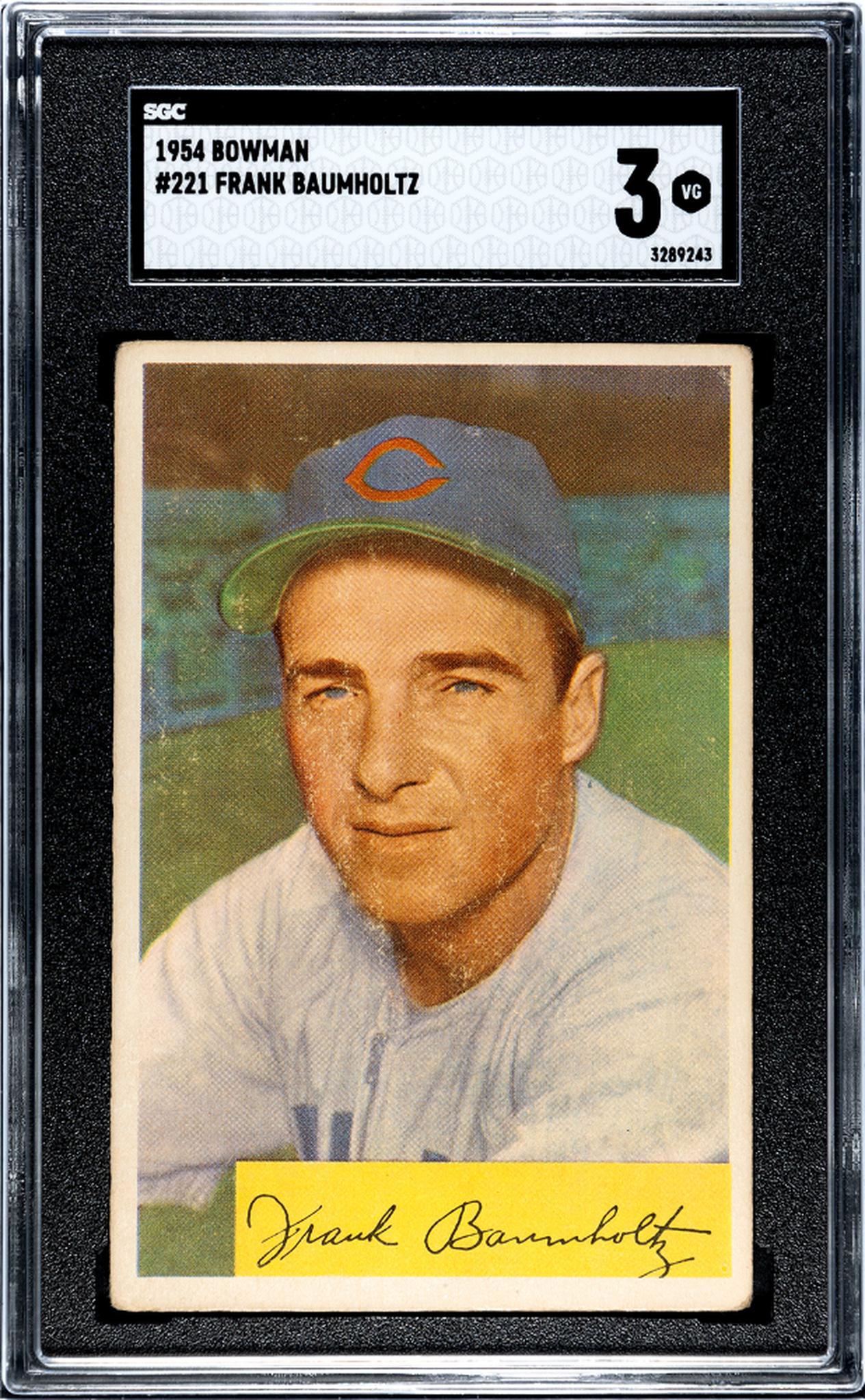 1954 Bowman #221 Frank Baumholtz SGC 3