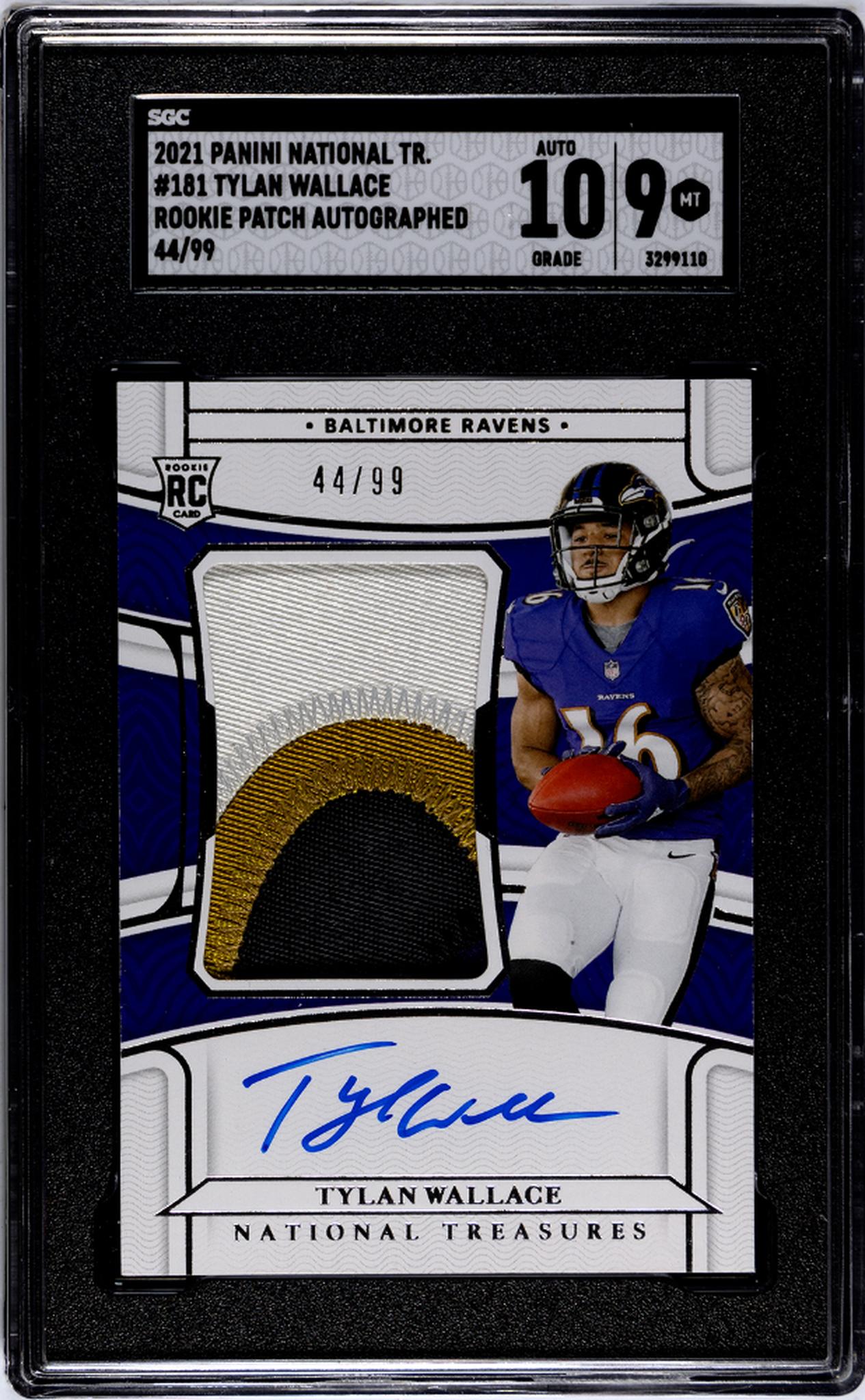 2021 Panini National Treasures Tylan Wallace #181 /99 Auto SGC 9