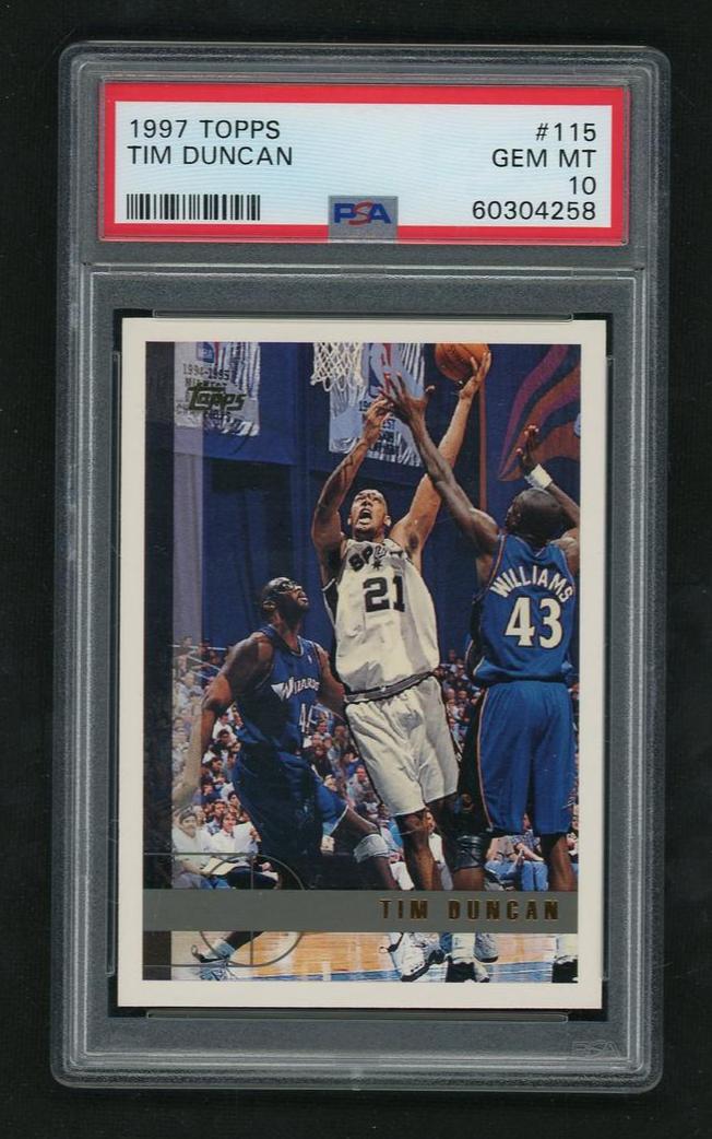 1997 Topps Tim Duncan #115 PSA 10
