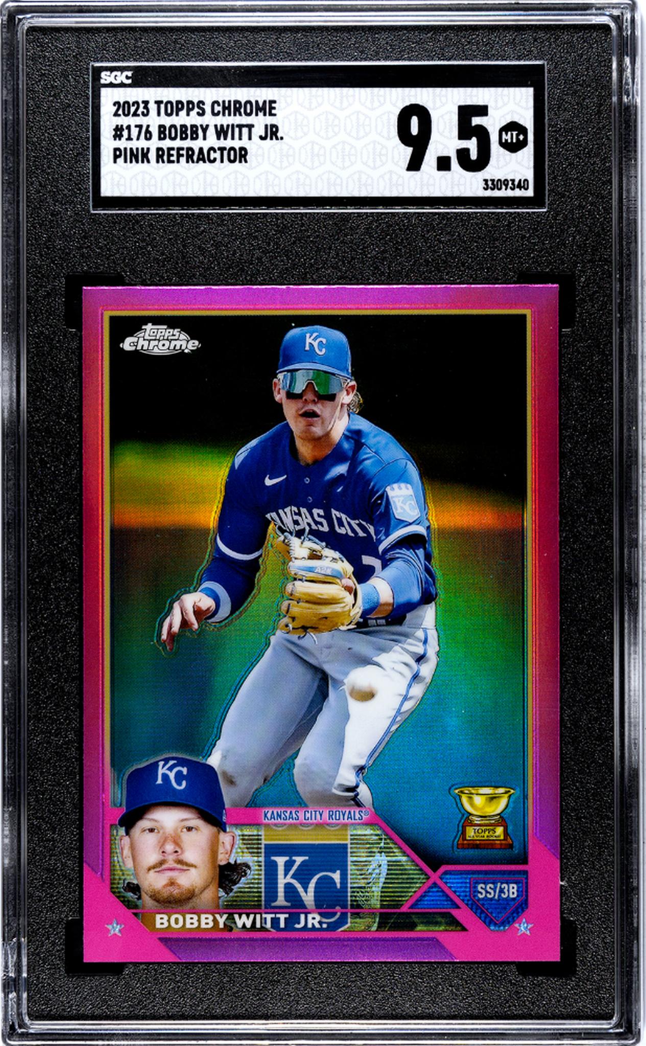 2023 Topps Chrome #176 Bobby Witt Jr. Pink Ref. SGC 9.5