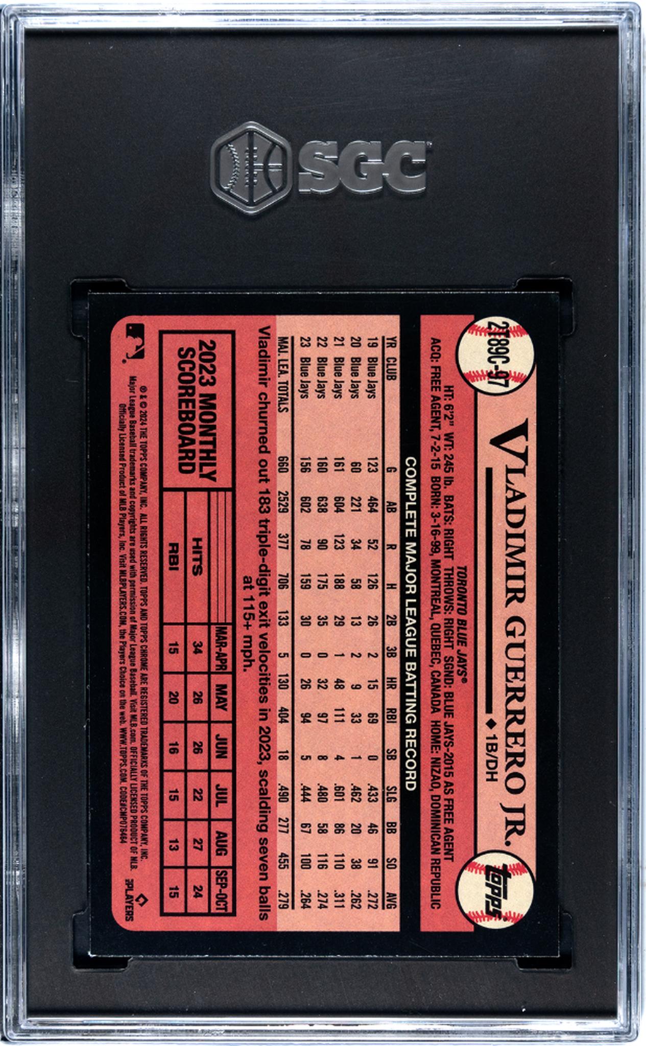 2024 Chrome #2T89C-97 Vladimir Guerrero Jr. '89 Design SGC 9