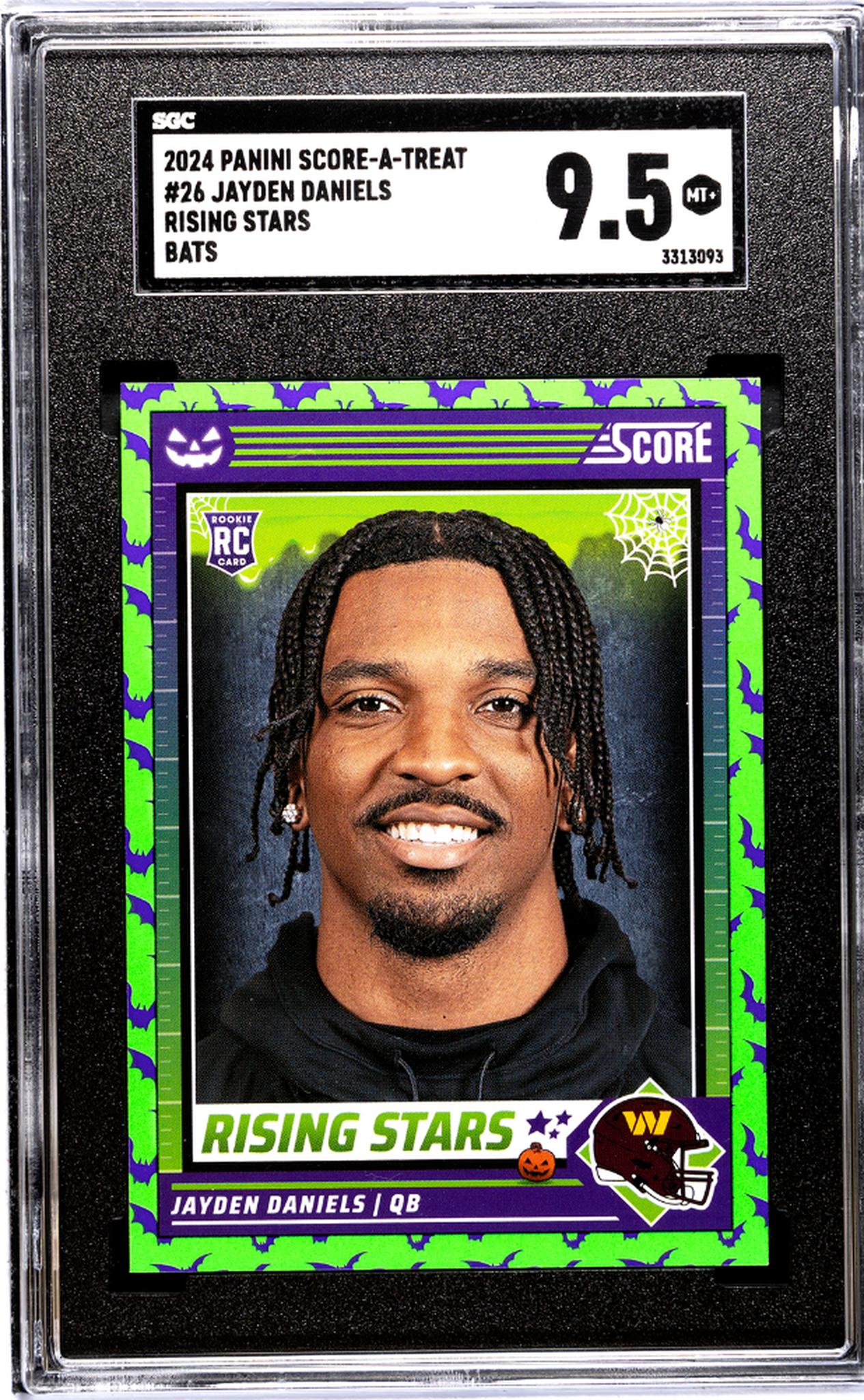 2024 Panini Score-A-Treat #26 Jayden Daniels Rising Stars Bats SGC 9.5