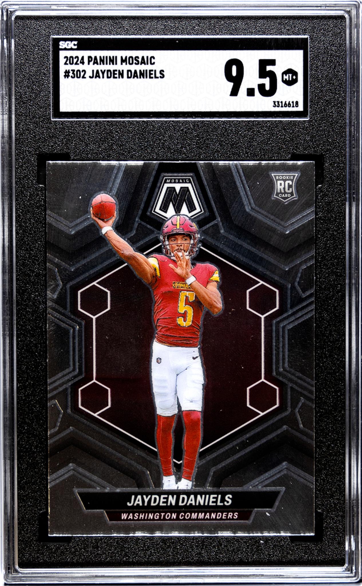 2024 Panini Mosaic #302 Jayden Daniels SGC 9.5