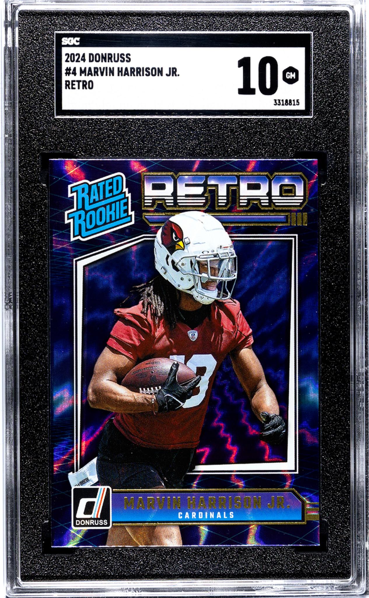 2024 Panini Donruss Retro Marvin Harrison Jr. #4 RC SGC 10