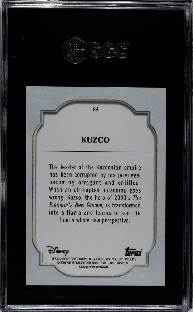 2024 Topps Chrome Sapphire Disney #84 Kuzco SGC 10