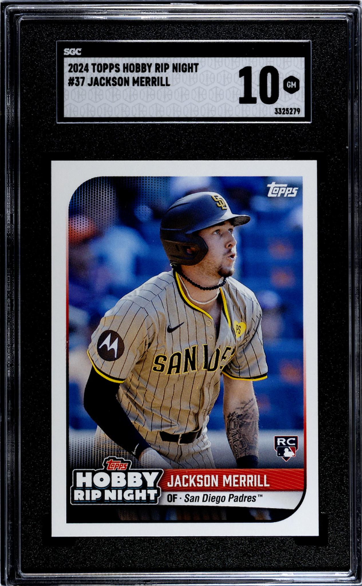 2024 Topps #37 Jackson Merrill Rookie SGC 10