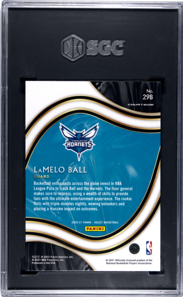 2020-21 Panini Select #298 Lamelo Ball Blue Retail SGC 10