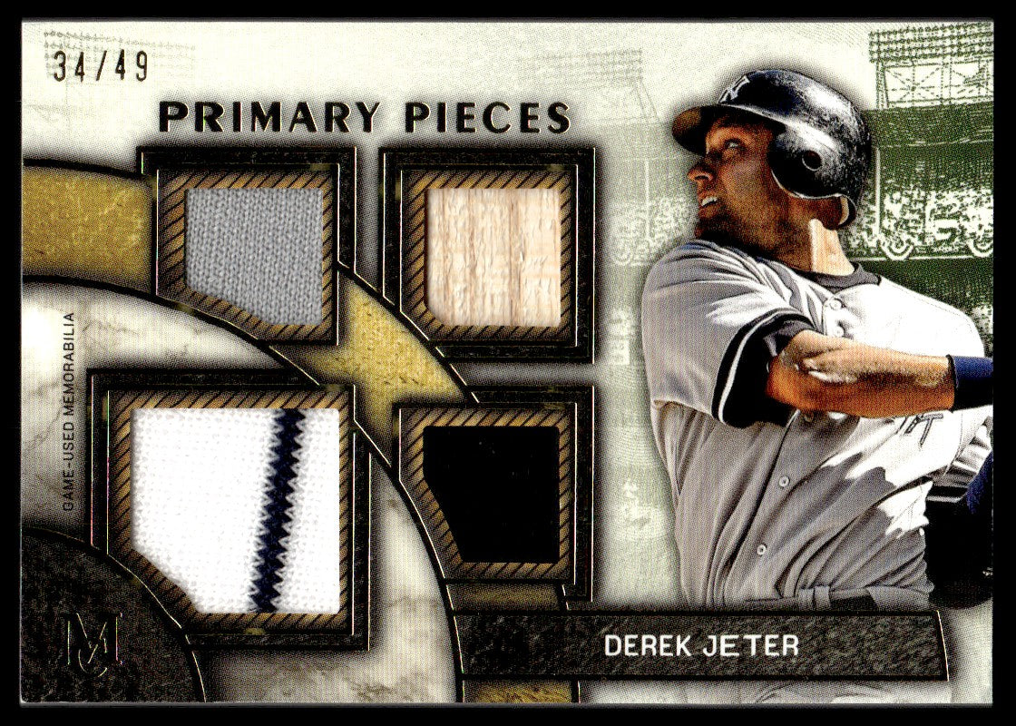2025 Museum Collection Derek Jeter Primary Pieces Quad Patch Gam-Used /49
