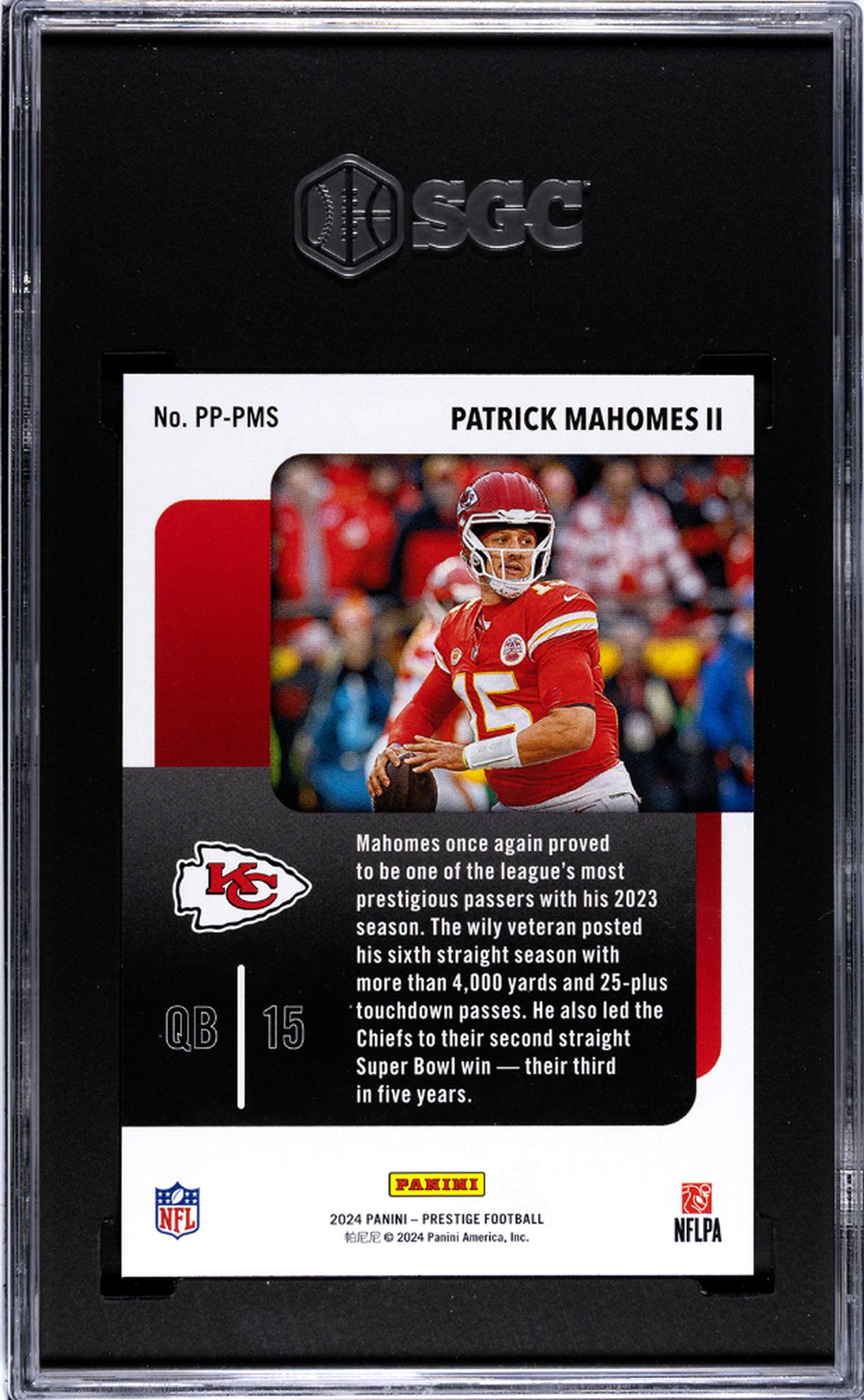 2024 Panini Prestige Prestigious Pros Patrick Mahomes II #PP-PMS SGC 9.5