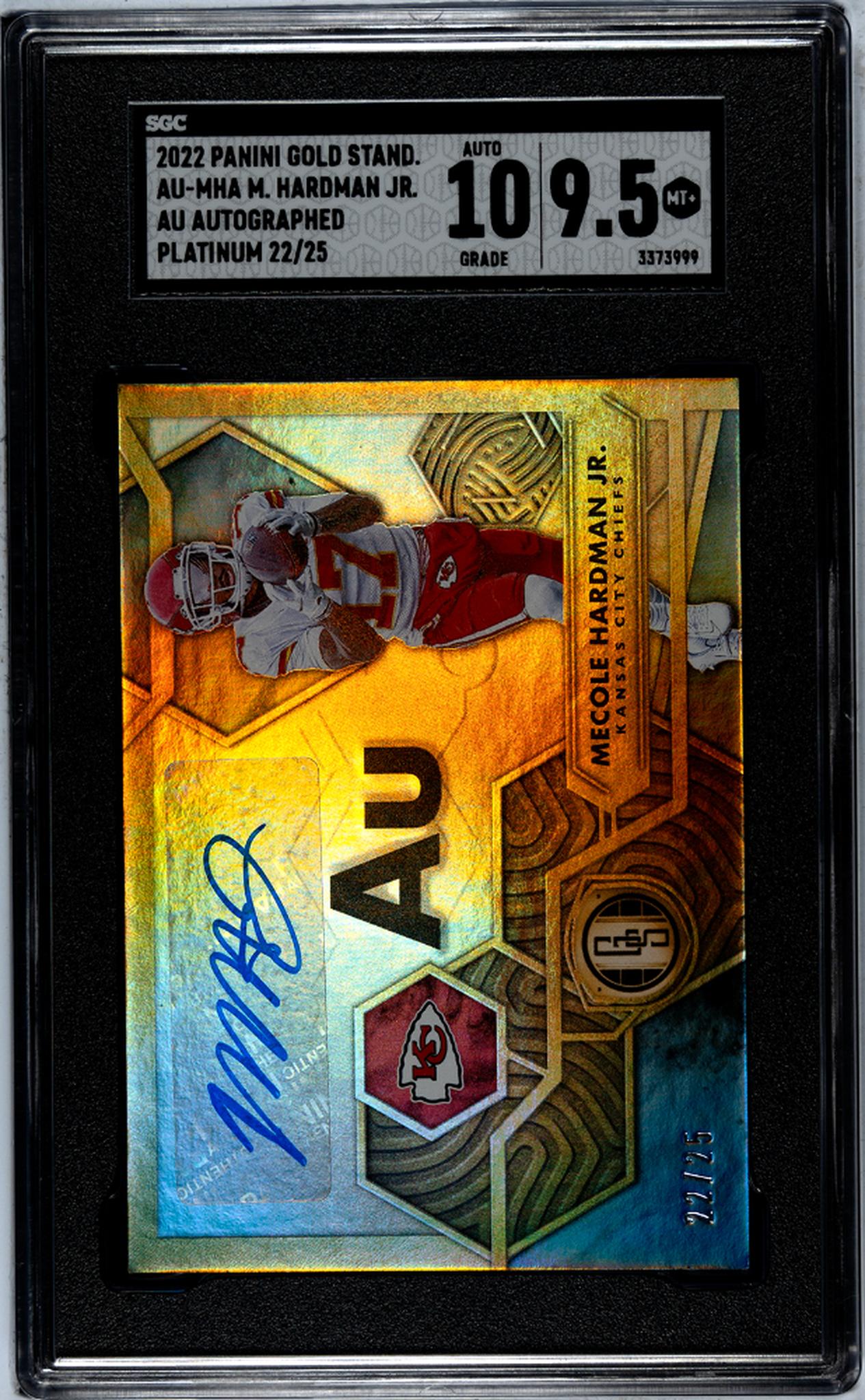 2022 Panini Gold Standard AU Mecole Hardman Jr. #AU-MHA Auto /25 SGC 9.5 Auto 10
