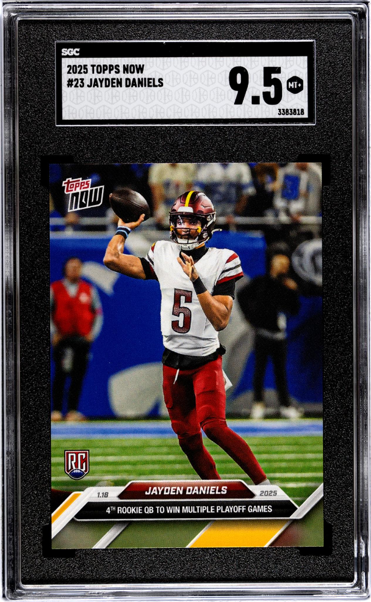 2025 Topps Now #23 Jayden Daniels SGC 9.5
