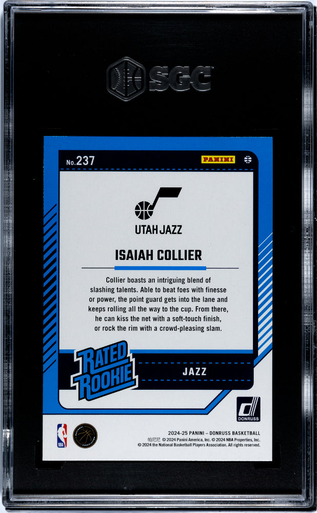 2024 Donruss Isaiah Collier #237 RC SGC 9.5