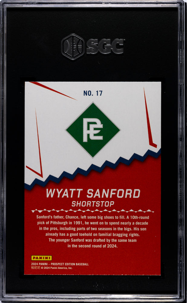 2024 Panini Prospect Wyatt Sanford #17 SGC 9