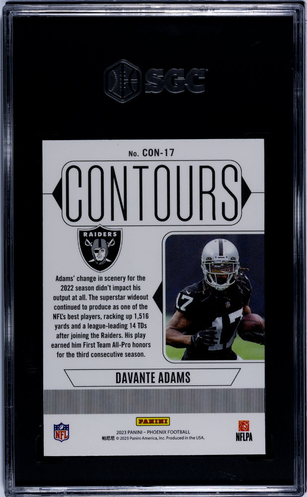 2023 Panini Phoenix #CON-17 Davante Adams Contours SGC 10
