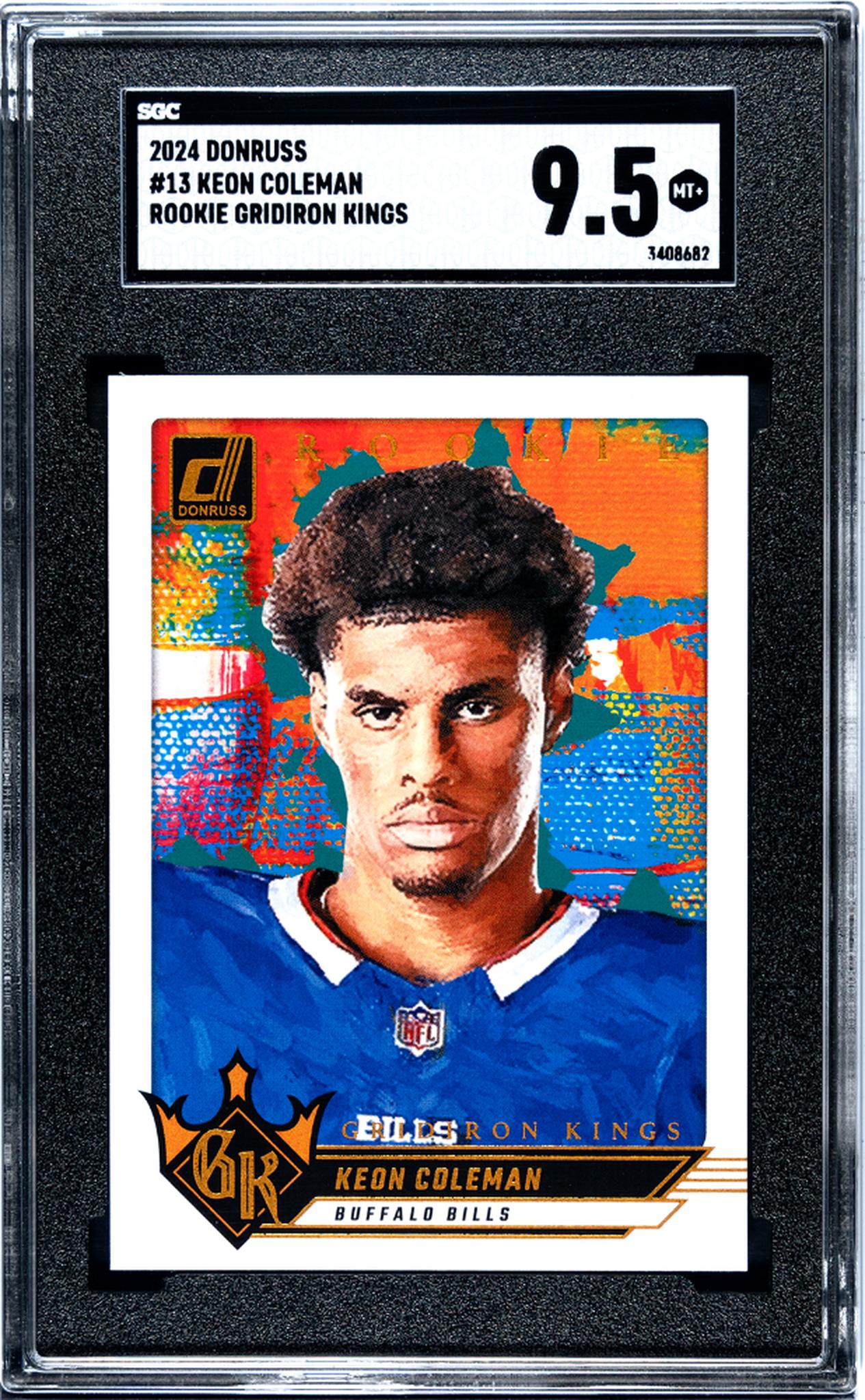 2024 Donruss #13 Keon Coleman Rookie Gridiron Kings SGC 9.5