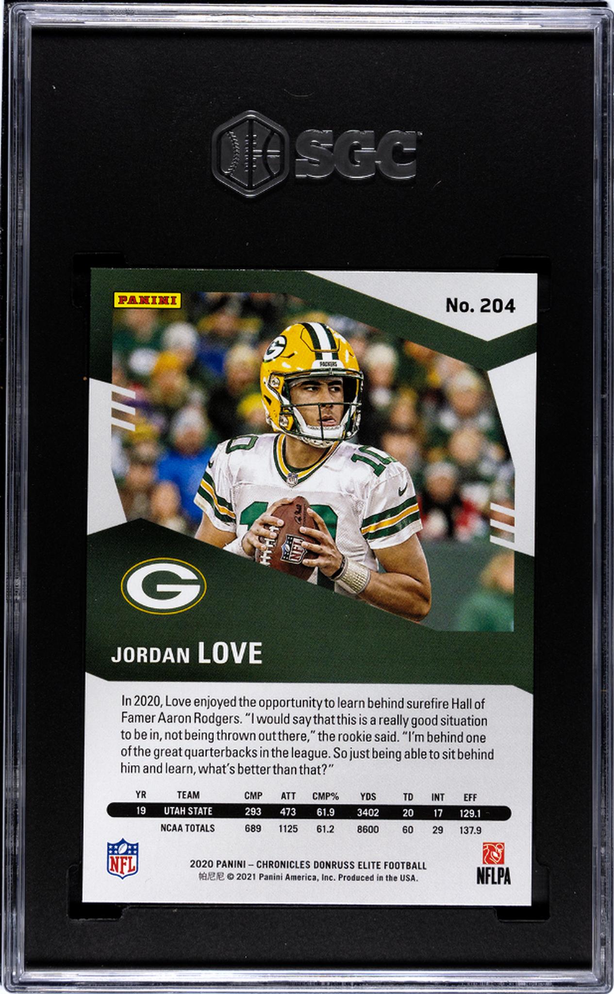 2020 Panini Chronicles Jordan Love Elite #204 /899 SGC 9.5