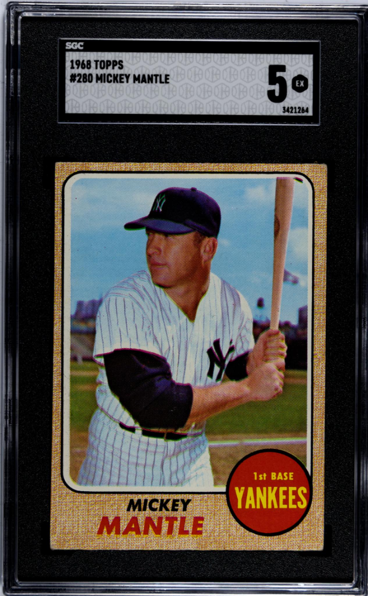 1968 Topps Mickey Mantle #280 SGC 5