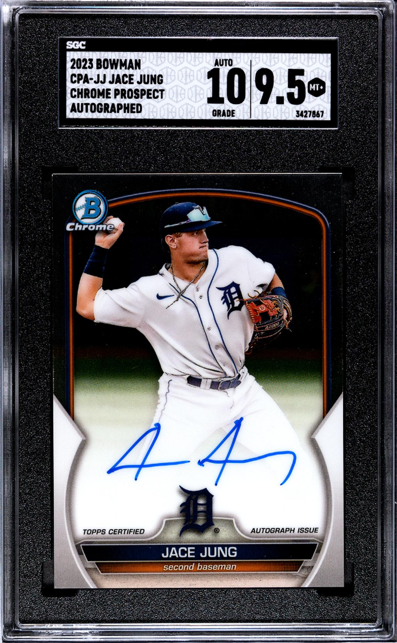 2023 Bowman Chrome Jace Jung #CPA-JJ Auto SGC 9.5