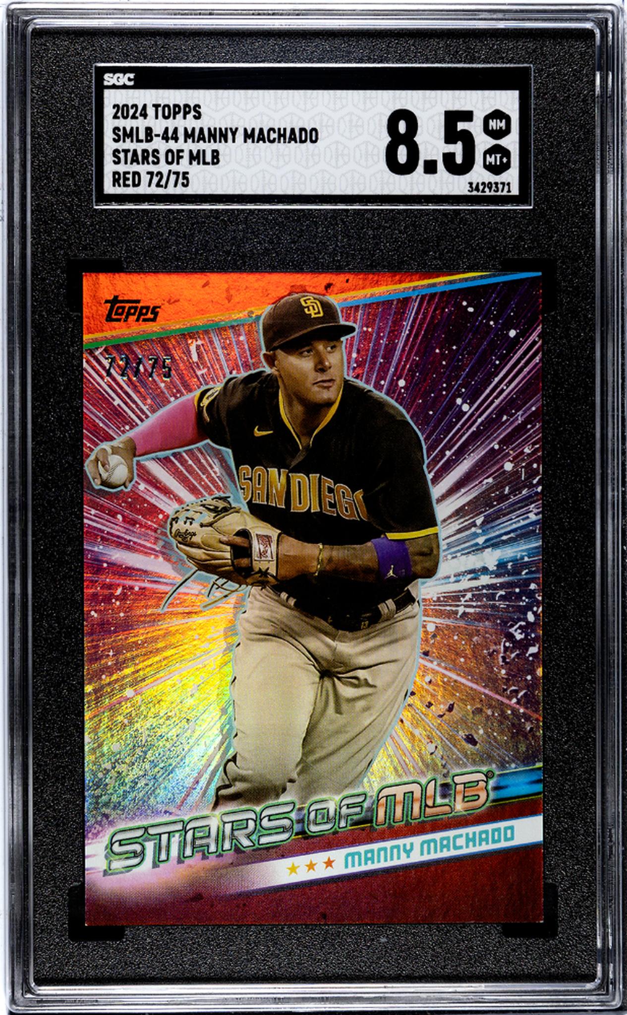 2024 Topps Stars of MLB Red Manny Machado #SMLB-44 /75 SGC 8.5