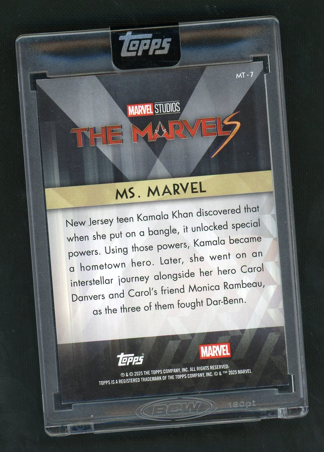 2025 Topps Marvel The Collector Marvel Tomorrow Ms.Marvel Black /10