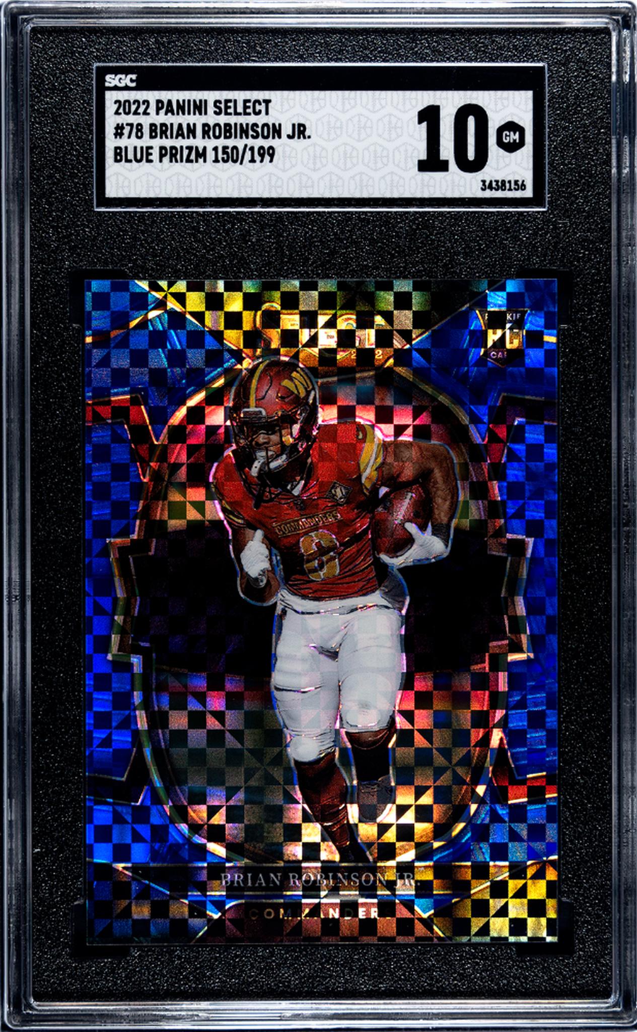 2022 Panini Select #78 Brian Robinson Jr. Blue Prizm /199 SGC 10