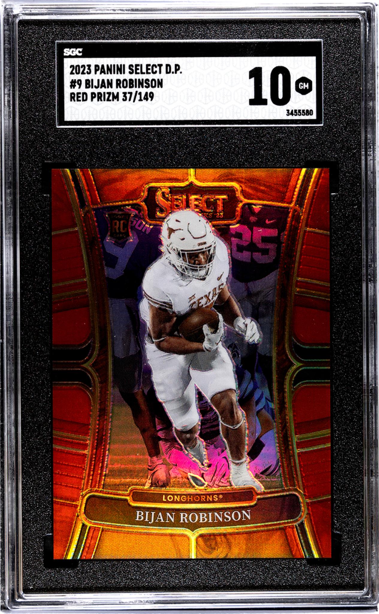 2023 Panini Select Draft Picks #9 Bijan Robinson Red Prizm /149 SGC 10