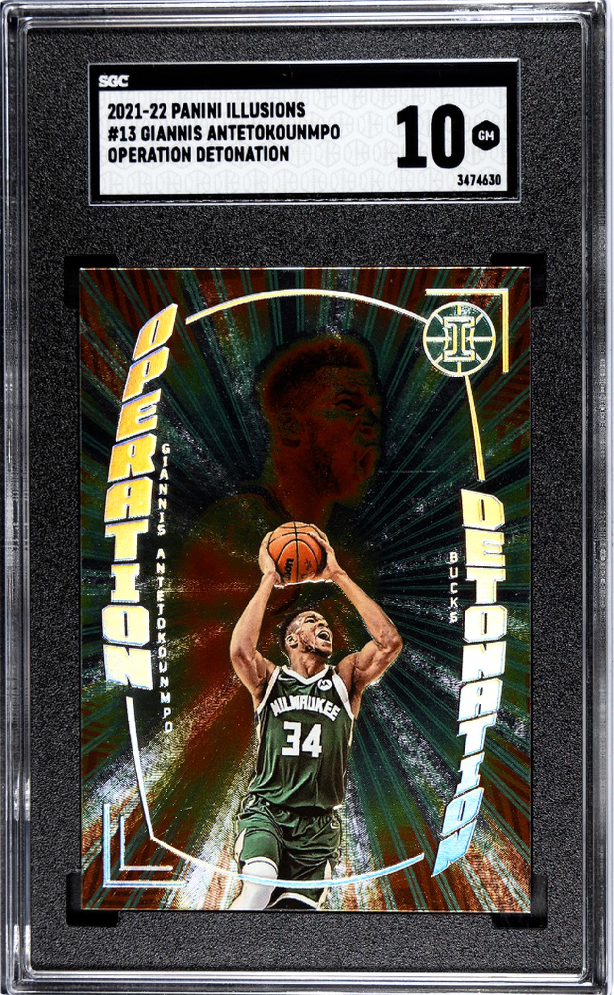 2021-22 Panini Illusions Operation Detonation Giannis Antetokounmpo #13 SGC 10