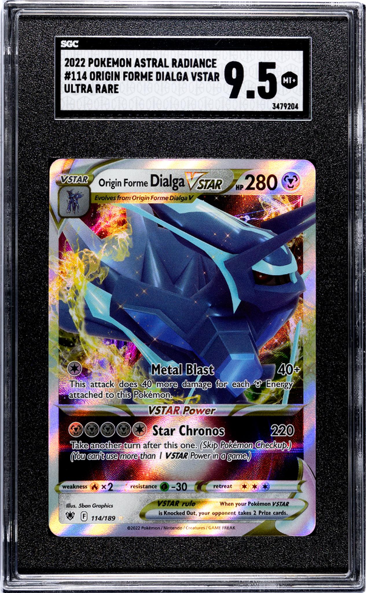 2022 Pokemon Astral Radiance Ultra Rare Origin Forme Dialga VSTAR #114 SGC 9.5