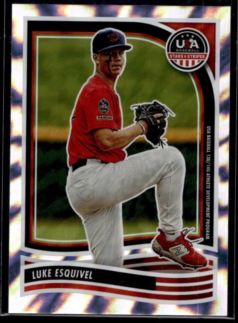2024 Panini USA Baseball Stars & Stripes 122 Luke Esquivel Rookie /99 USA Baseball