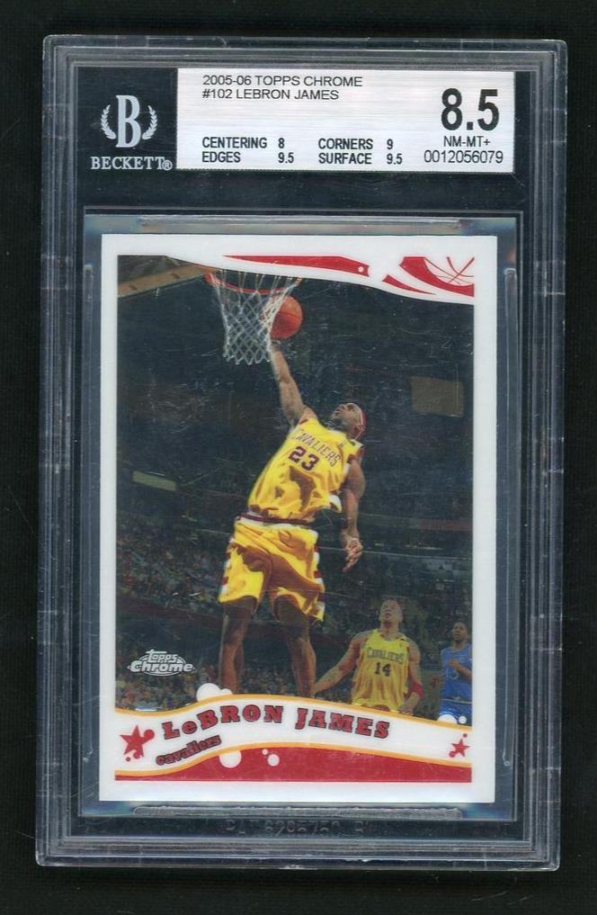 2005 Topps Chrome 102 LeBron James Beckett 8.5 NM-MT+ Cleveland Cavaliers