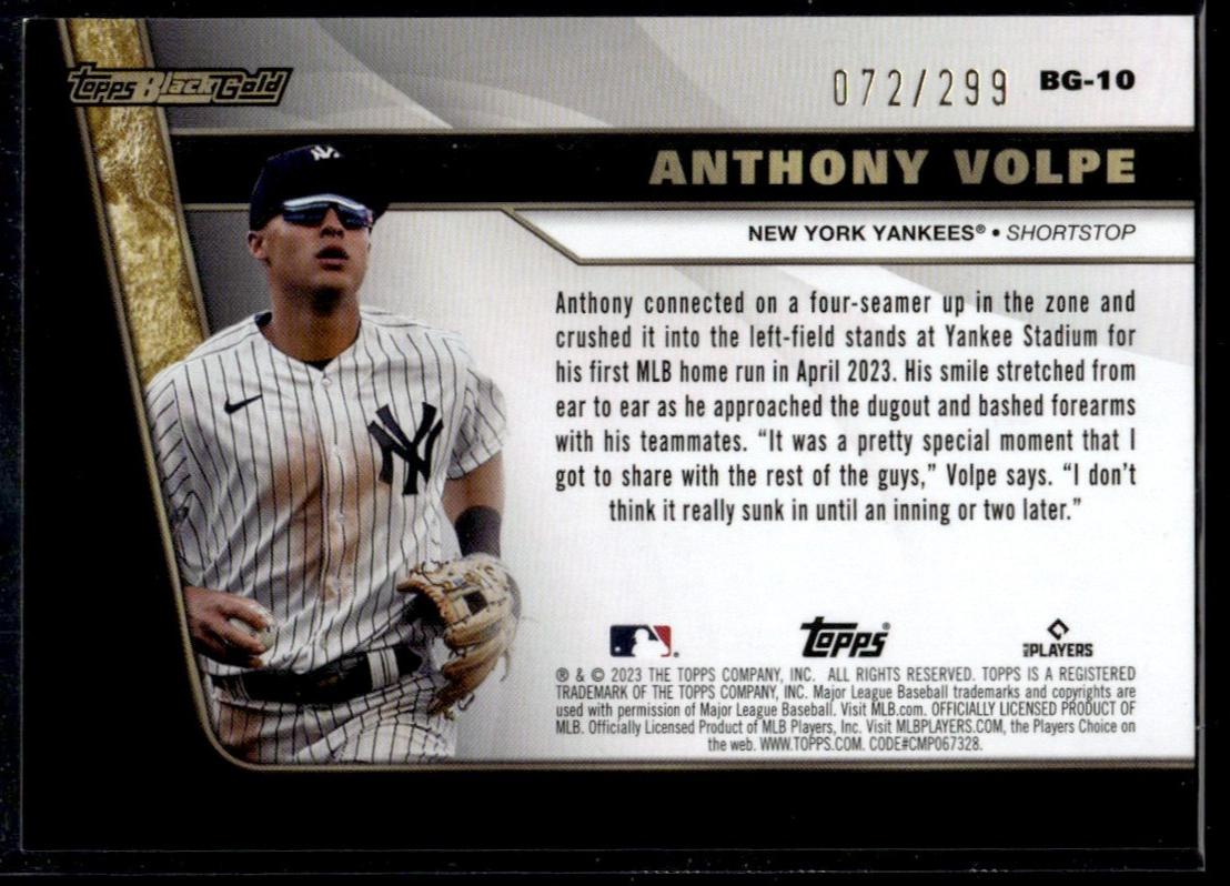 2023 Topps Black Gold Anthony Volpe Rookie /299