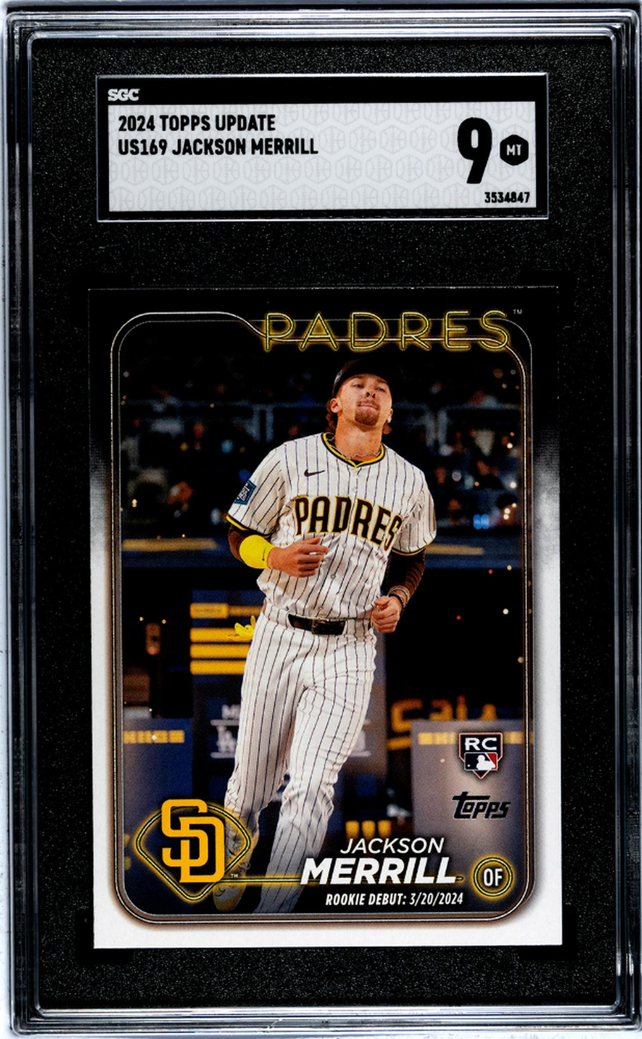 2024 Topps Update Jackson Merrill #US169 RC SGC 9