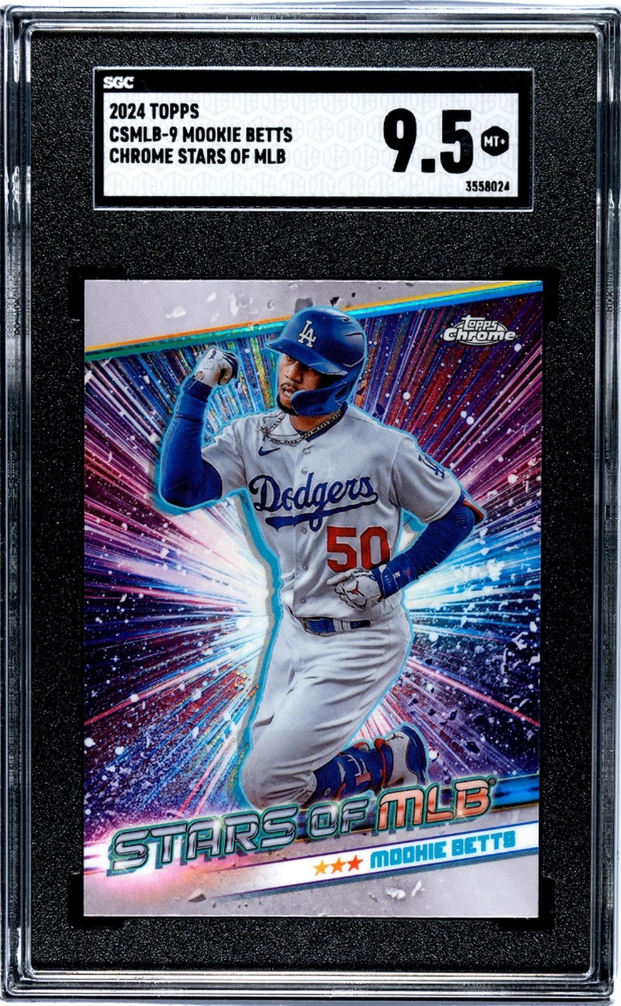 2024 Topps Chrome #CSMLB-9 Mookie Betts Stars of MLB SGC 9.5