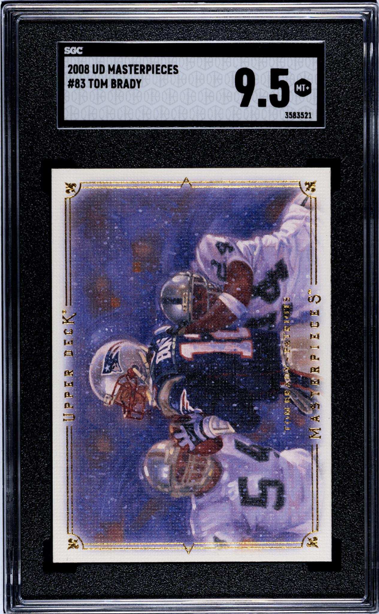 2008 Upper Deck Masterpieces #83 Tom Brady SGC 9.5
