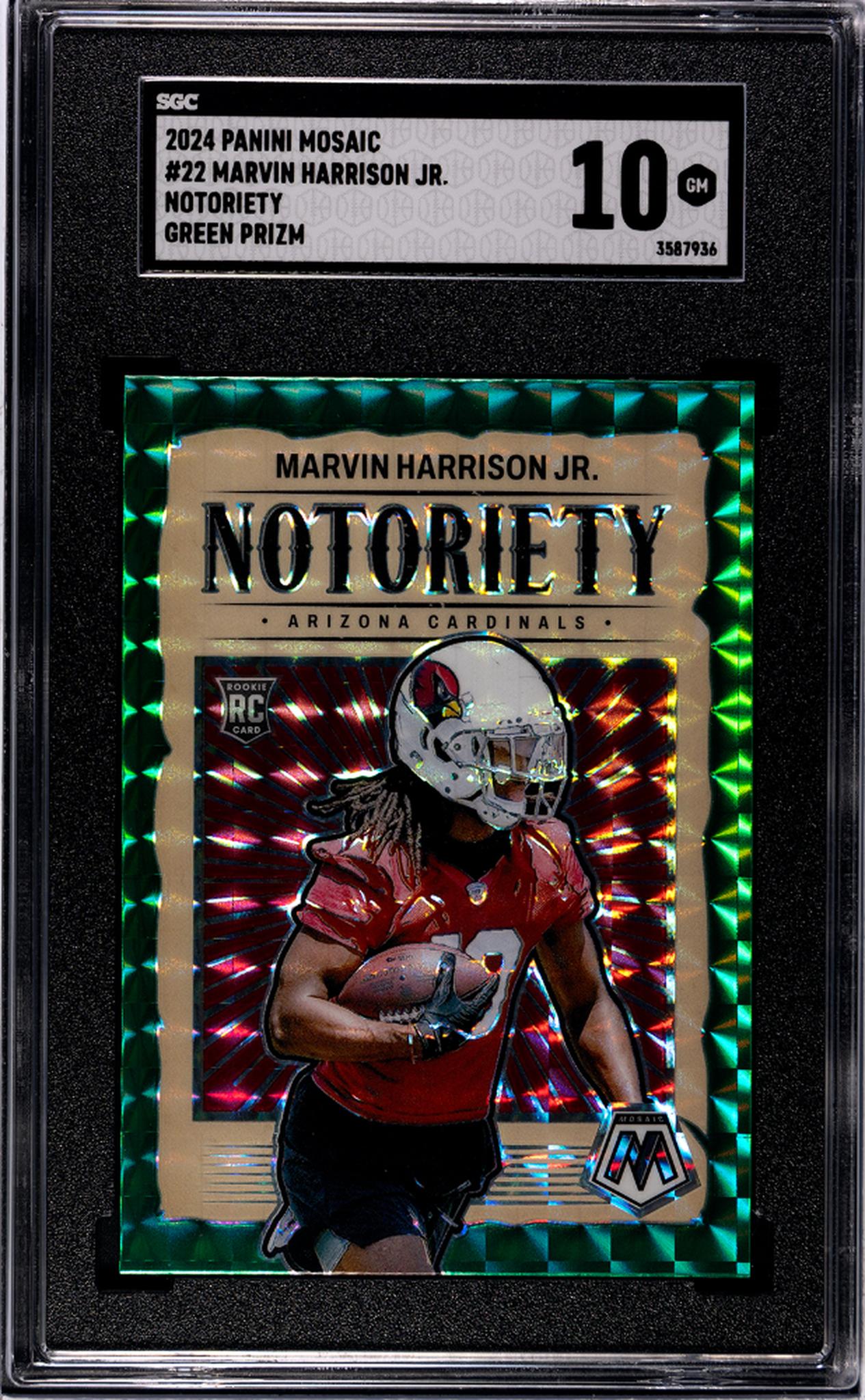 2024 Mosaic #22 Marvin Harrison Jr. Notoriety SGC 10