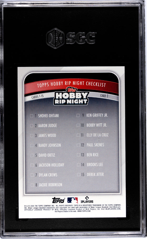 2025 Topps Hobby Rip Night #1 Shohei Ohtani SGC 10