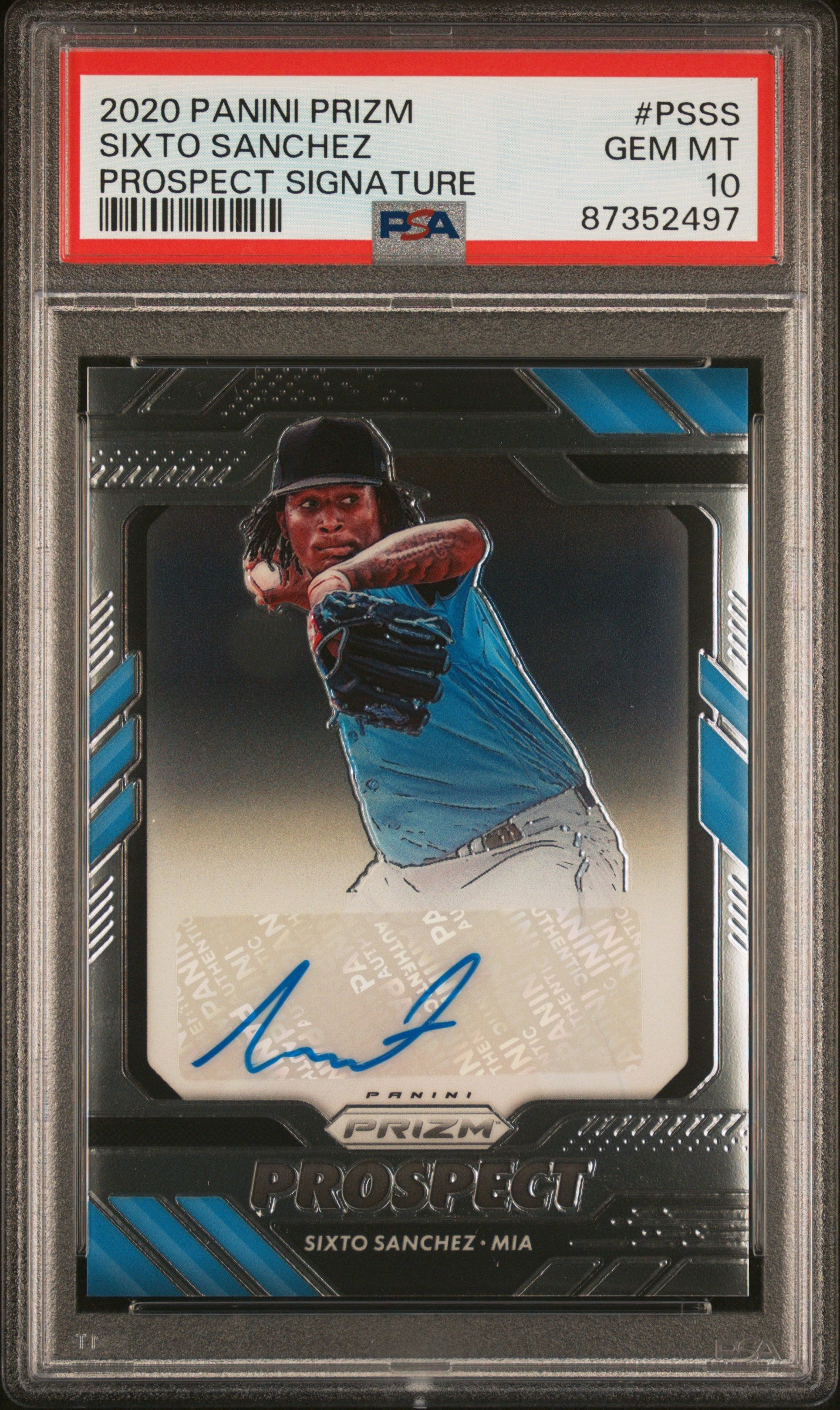 2020 Panini Prizm Prospect Signatures #PSSS Sixto Sanchez PSA 10