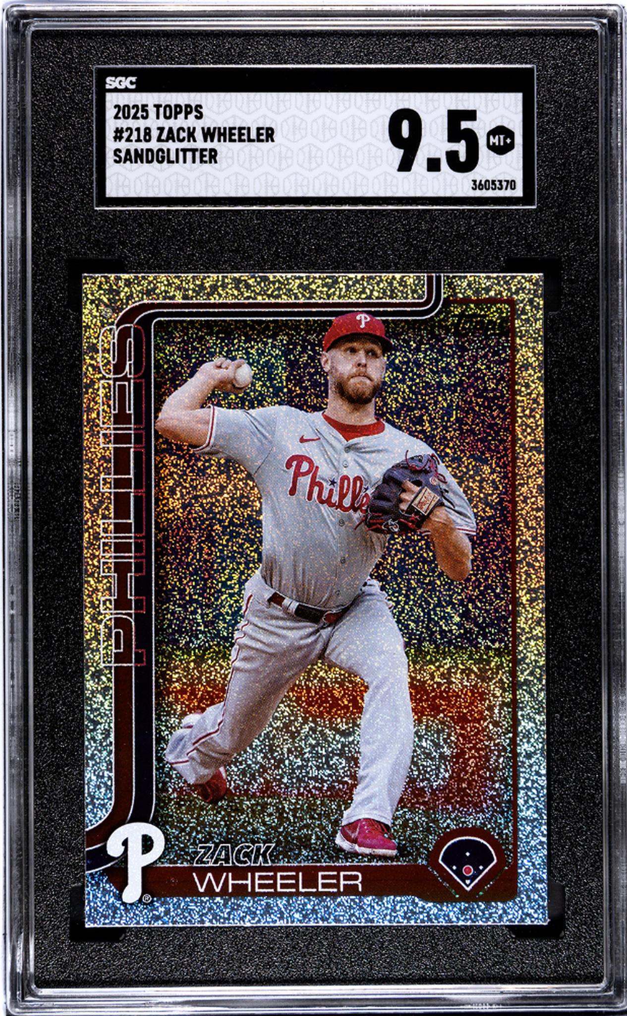 2025 Topps #218 Zack Wheeler Sandglitter SGC 9.5