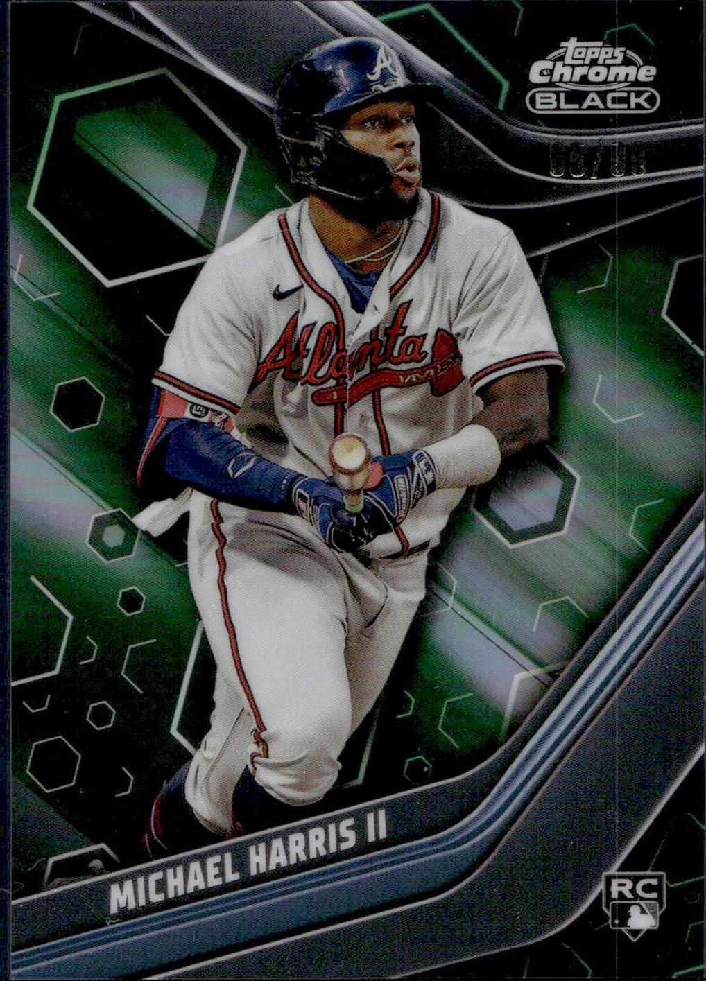 2023 Topps Chrome Black #88 Michael Harris II Rookie /75 Atlanta Braves