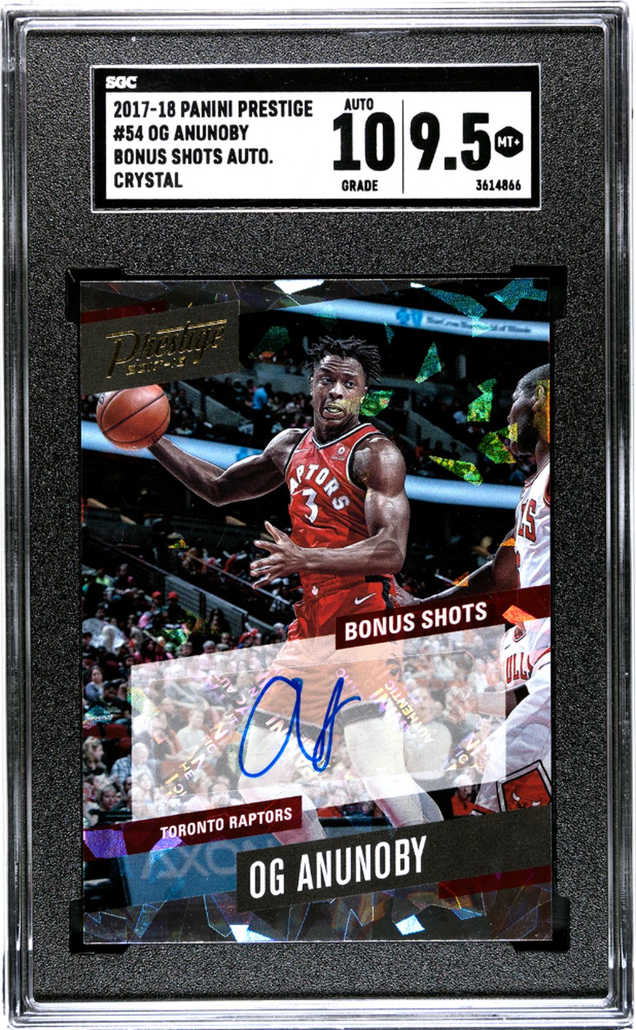 2017-18 Panini Prestige #54 Og Anunoby Bonus Shots Auto. Crystal SGC 9.5